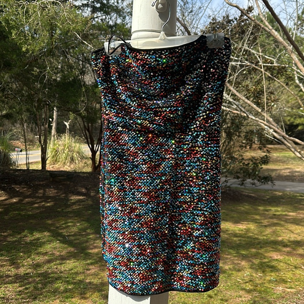 Wild Honey size medium sequin party dress. Black, but a multitude of colors show